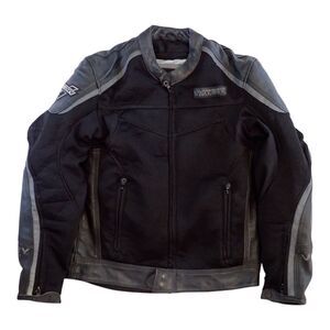 Victory Motorcycles Premium Hybrid Mesh Leather Riding Jacket Padded Small